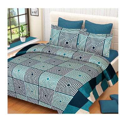 homdazal ( mg-sheet-68 ) 3d bedsheet with pillow covers polycotton ( multicolor)