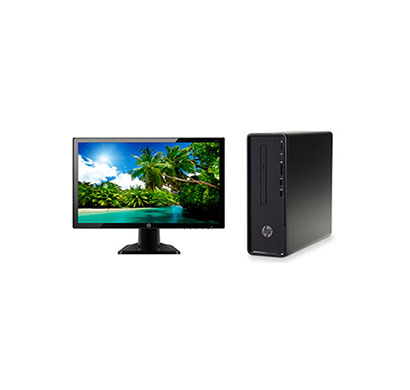 hp slimline 290-p0118il (7km19aa) tower desktop (intel pdc gold g5420/ 8th gen/ 4gb ram/ 1tb hdd/ dos/ intel hd graphics/19.5 inch) black