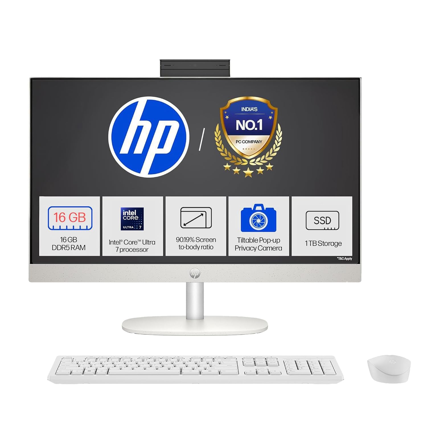 hp all-in-one 27-cr1418in desktop (intel core ultra 7 155u/16gb ddr5/1tb ssd/ips/300 nits/ touch/fhd, 27inch(68.6cm)/windows 11 home/ off24+m365/shell white/ 6.72kg) 1 year warranty