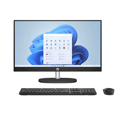 hp 24-cr0903in (c21g1pa) all-in-one desktop pc (intel core i3-1315u/ 13th gen/ 8gb ram/ 512gb ssd / windows 11 home + ms office/ 24 inch fhd/ / 1 year warranty), black