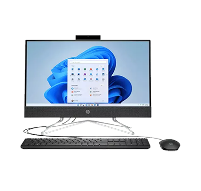 hp 22-dd0401in (6f9j4pa) all in one desktop (amd ryzen 3 3250u/ 4 gb ram/ 1 tb hdd/ windows 11 home + ms office 2021/ wired keyboard & mouse/ 21.5 inch hd/ 1 year warranty), black