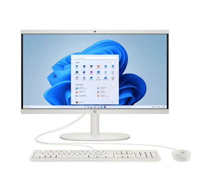 HP 22-dg0154in All-in-One Desktop PC (Intel Core-N200/ 8GB RAM/ 512GB SSD / Windows 11 / White Wired Keyboard and Mouse Combo/ 21.45 inch FHD/ 1 year Warranty), White