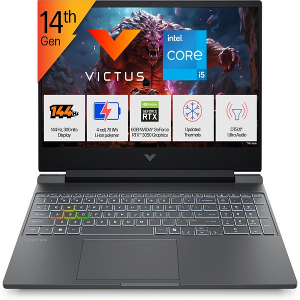 hp 15-fa2315tx gaming laptop (intel core i5/14th gen/24 gb ram/512 gb ssd/windows 11 home/6gb-rtx3050 graphics/15.6 inch/2.29 kg/with ms office) 1 year warranty