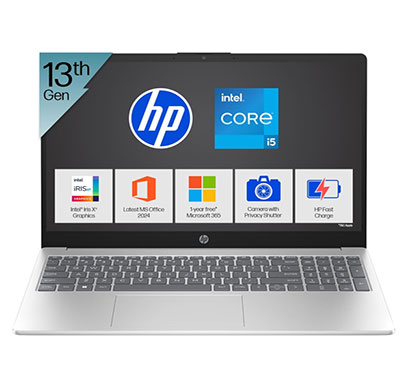 hp 15 (fd0577tu) laptop ( intel core i5-1334u/ 13th gen/16gb ddr4/512gb ssd/15.6 inch fhd/ windows 11 office24/1.59kg),silver