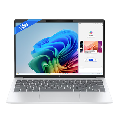 hp omnibook 7 aerongai 13-bg1678au laptop (amd ryzen 5 ai 5 340/ 16 gb ram/ 512 gb ssd/ amd radeon 840m graphics/ windows 11 home /msoffice home 2024/ 13.3 inch), glacier silver