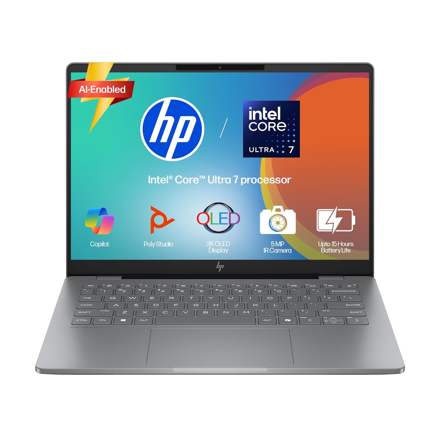 hp omnibook 7 oled 14-fr0116tu (bk6n6pa) ai laptop (intel ultra 7-255h (16c)/32gb lpddr5/1tb ssd/14