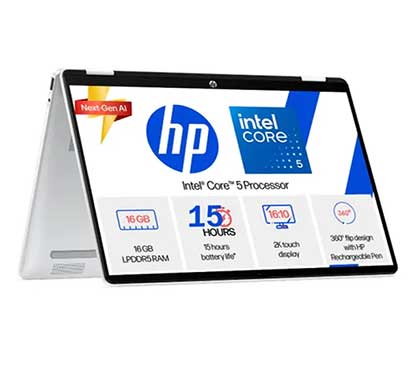 hp omnibook 14 ( fp0141tu) 5 flip 2-in-1 laptop (intel core 5/ 16gb ram/ 512gb ssd/ 14 inch diagonal, 2k display/ intel graphics/ windows 11/ ms-office), 1 year warranty