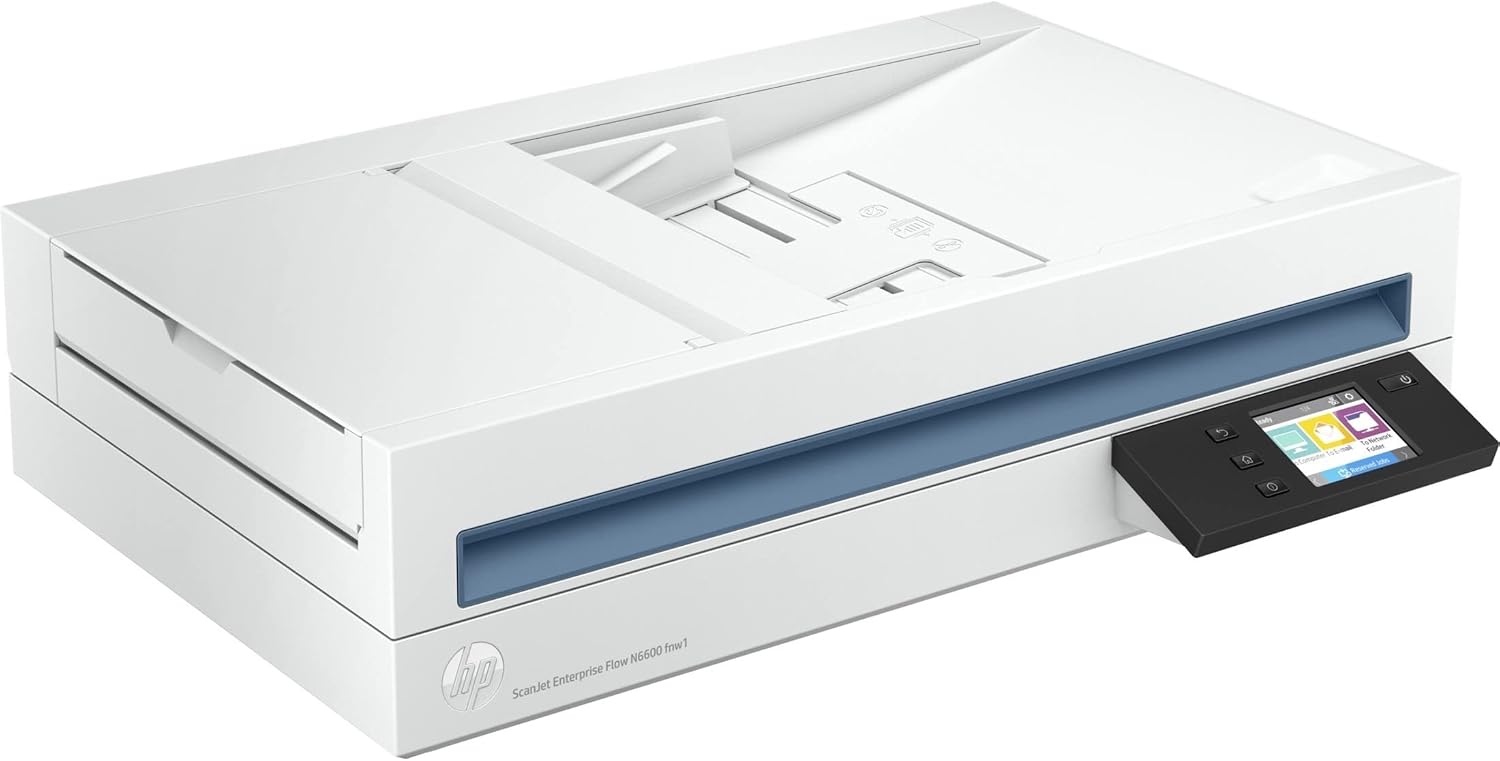 hp scanjet pro n4600 fnw1, fast 2-sided scanning and auto document feeder with wireless connectivity (20g07a)