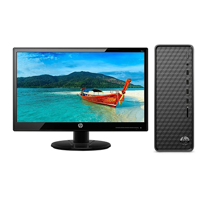 hp slim s01-pf2252in desktop pc (intel core i5/ 10th gen/ 8gb ram/ 1tb hdd/ windows 11 + ms office/ 19.5 inch monitor/ 1 year warranty), black