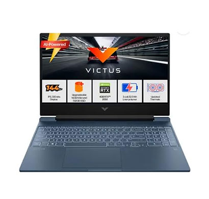 hp victus fb3003ax gaming lapto (amd ryzen 5 hexa core 8645hs/ 16gb ram/ 512gb ssd/ windows 11 home/ ms office/ 4gb graphics/ nvidia geforce rtx 2050/15.6 inch), blue
