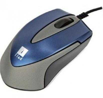 iball mini-mice x9 - double retractable blue eye wired optical mouse(usb, blue)