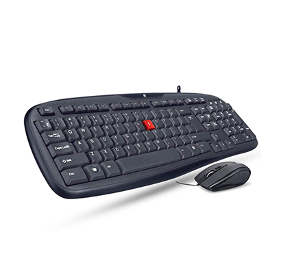 iball wintop soft key keyboard and mouse combo with water resistant design, black