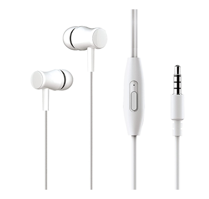 iball melody 261 in-ear wired earphones with mic (white)