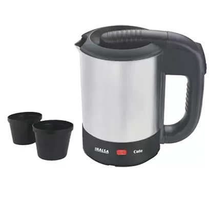 inalsa cute electric kettle,0.5 l ( silver, black)