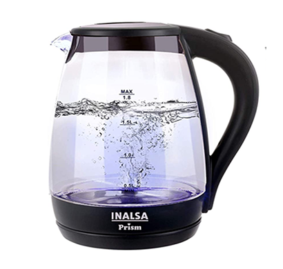 inalsa prism 1500w 1.8l black electric kettle