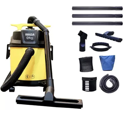 inalsa micro wd10 wet & dry vacuum cleaner (black, yellow)