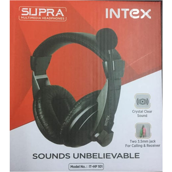 Intex It hp 101 Wired Over The Ear with Mic Yes Black