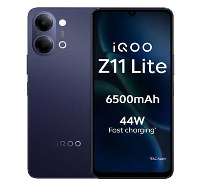 iqoo z11 lite 44w 5g (4gb ram/ 128gb storage),mix color