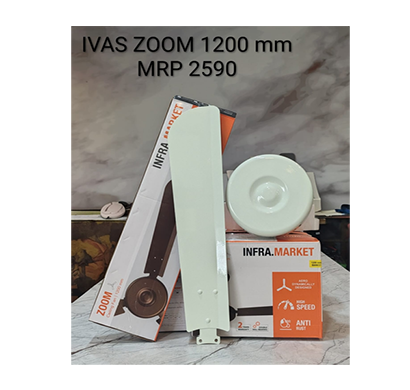 ivas zoom 1200mm ceiling fan (white)
