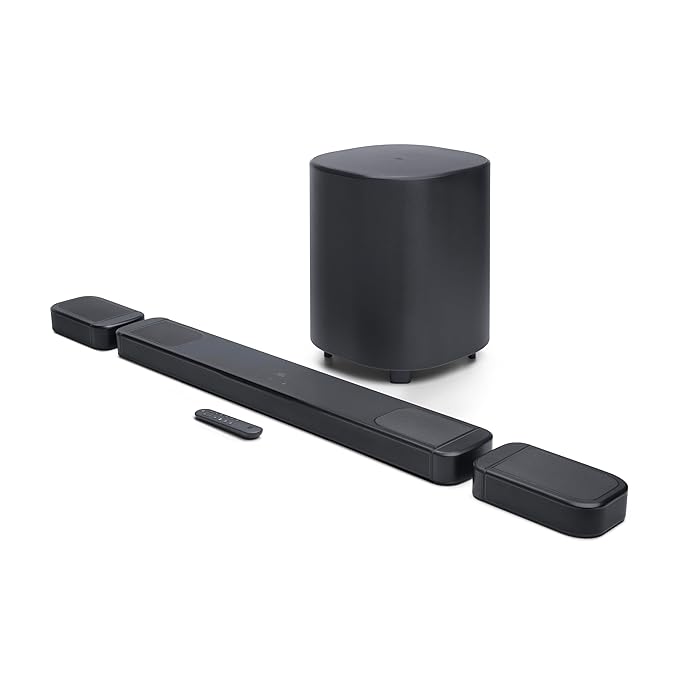 jbl bar 1000mk2 - 7.1.4 channel soundbar system with detachable surround speaker (black)