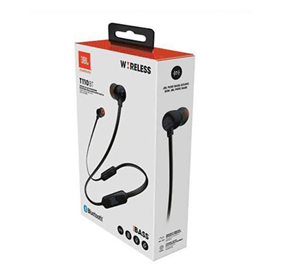 jbl (t110bt) pure bass wireless in-ear headphones with mic