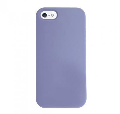 jugar - silicone case with metal frame for iphone 5 (soft purple)