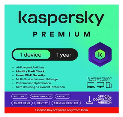 kaspersky kpremium3/1 ( kl1065cuafs) premium 1 device 1 year 3 flappers
