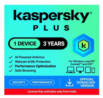 kaspersky kplus3/3 ( kl1064cuats) plus 1 device 3 year 3 flappers