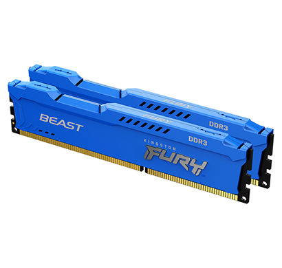 kingston 8gb fury beast, ddr3 1600mhz, cl10 - memory, blue