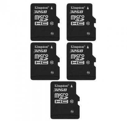 kingston microsdhc 32 gb class 10 memory card (pack of 5)