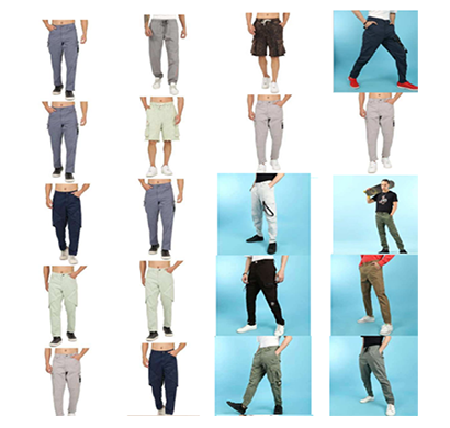 kra men's bottom wear products (cargos, joggers, shorts, denim)