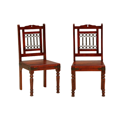 pepperfry (fm1853384) kusha sheesham wood dining chair (set of 2) in honey oak finish