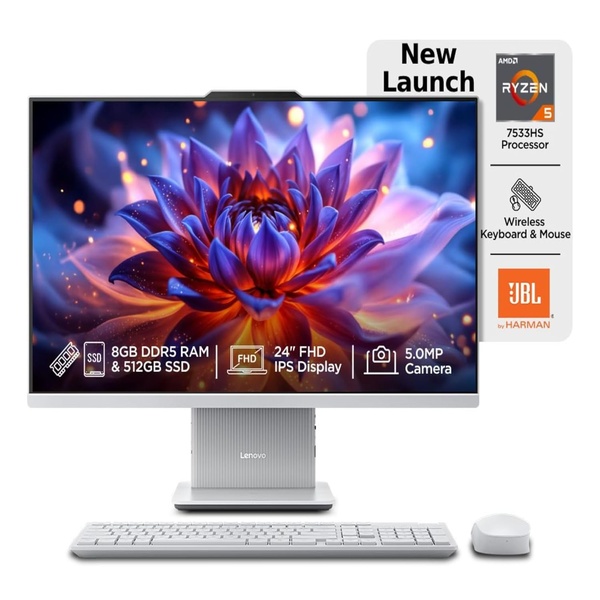 lenovo ideacentre f0hr00cfin ips all-in-one desktop (ryzen 5 7533hs /23.8