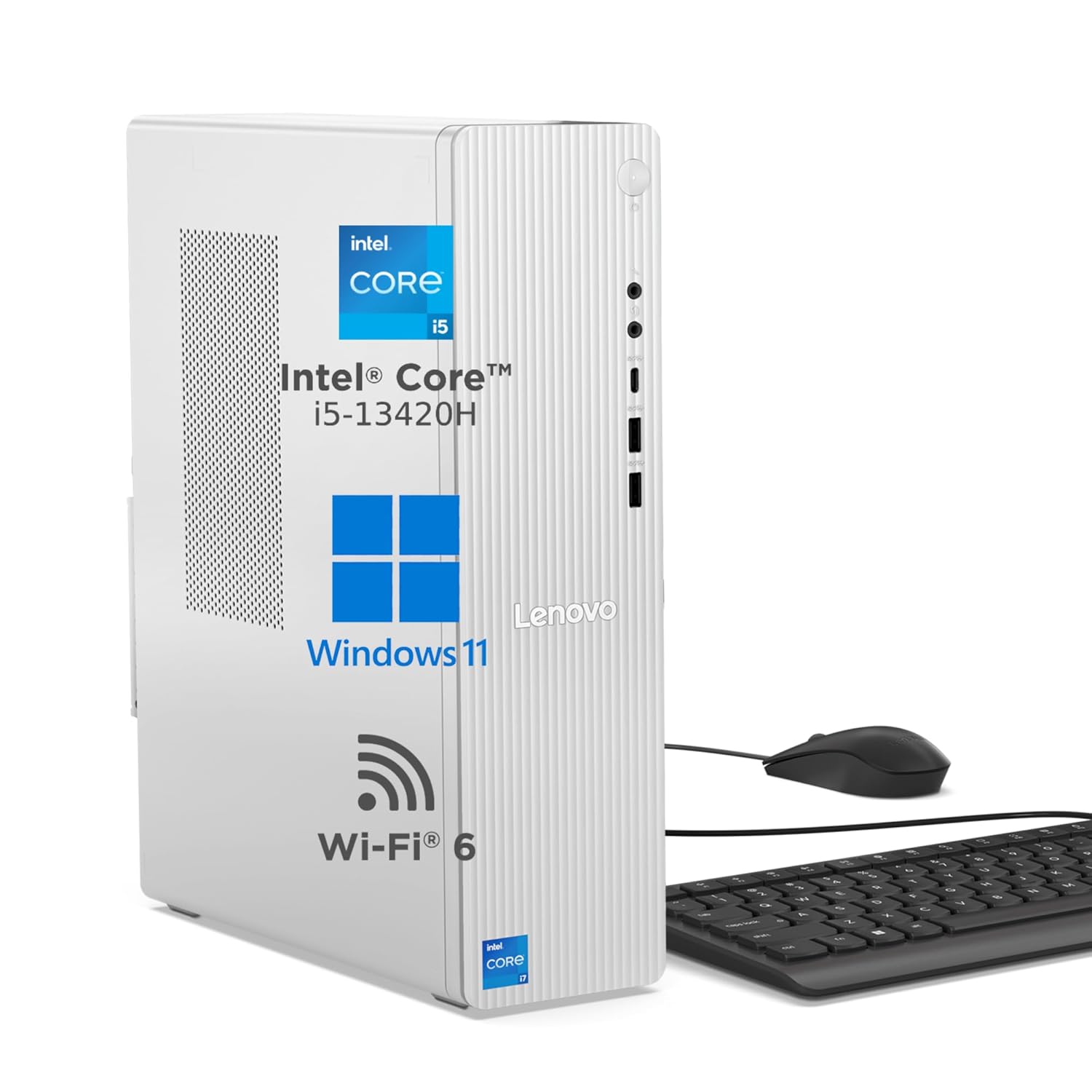 lenovo ideacentre 3 08irh9 (90xw005uin) desktop (intel core i5-13420h/ 13th gen/ 8gb ram/ 512 gb ssd/ windows 11 home /wired keyboard & mouse/wifi 6 + bt 5.2 260w) 3 year warranty