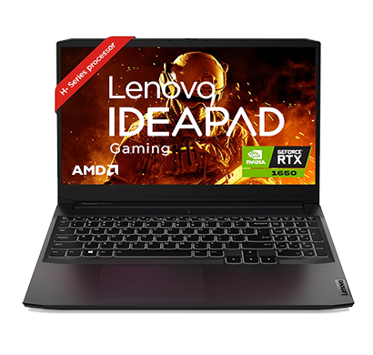 lenovo ideapad gaming 3 (82k2025nin) laptop (amd ryzen 5 5500h/ 16gb ram/ 512 ssd/ windows 11 home + ms office/ nvidia rtx 1650 4gb graphics/ 15.6 inch / 1 year warranty),black