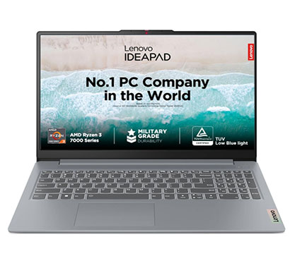 Lenovo (82XQ00NYIN) IdeaPad Slim 3 Laptop (AMD Ryzen 3 7320U/ 8GB RAM/ 512GB SSD/ Windows 11/ 15.6 inch FHD/ Office Home 2024/ 1 Yr ADP Free / 3 Month Game Pass/ 1.62 kg), Grey