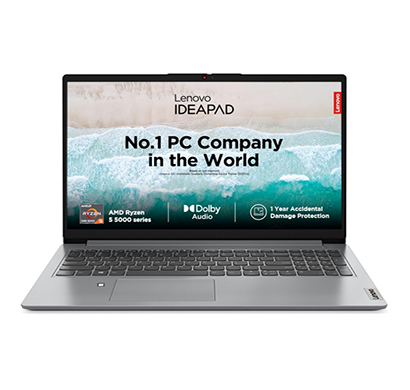 lenovo ideapad 1 15alc7 (82r4011pin) thin & light laptop (amd ryzen 5-5500u/ 8gb ram/ 512gb sdd/ windows 11 + ms office 2024/ 15.6