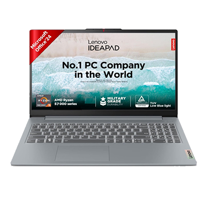 lenovo ideapad slim 3 (82xq00w4in) laptop ( amd ryzen 5 7520u/ 16gb ram/ 512gb ssd/ 15.6 inch fhd/ windows 11 + office),1 year warranty + adp