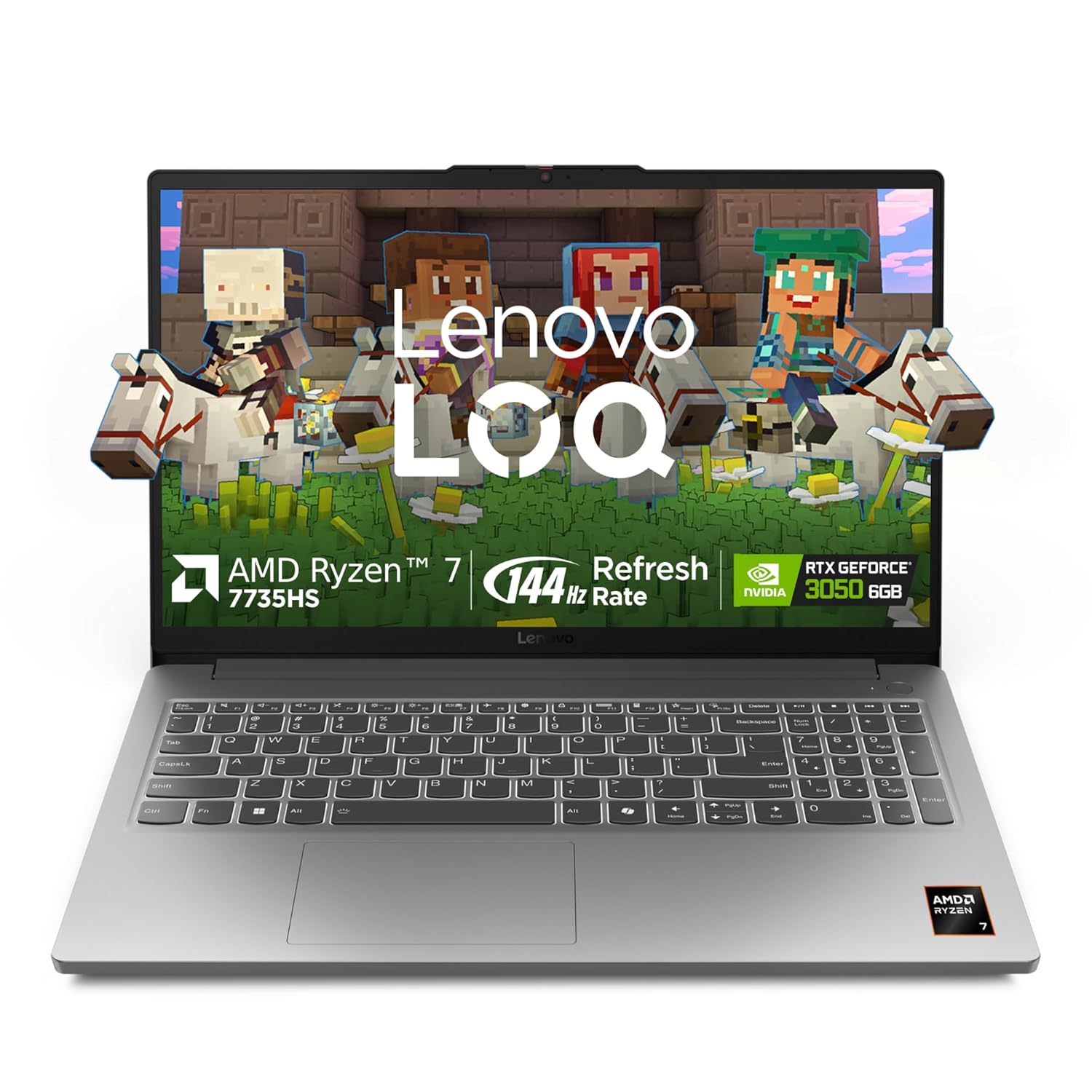 lenovo loq essential (83s0009sin) gaming laptop (amd ryzen 7 7735hs /nvidia rtx 3050 6gb /16gb ram/512gb ssd/15.6