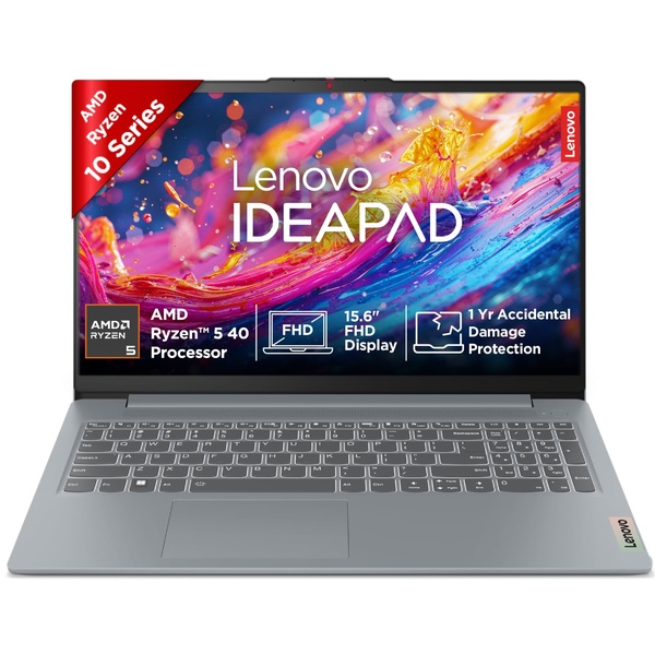 lenovo ideapad slim 3 (82xq01hqin) thin and light laptop (amd ryzen 5 40/ 15.6