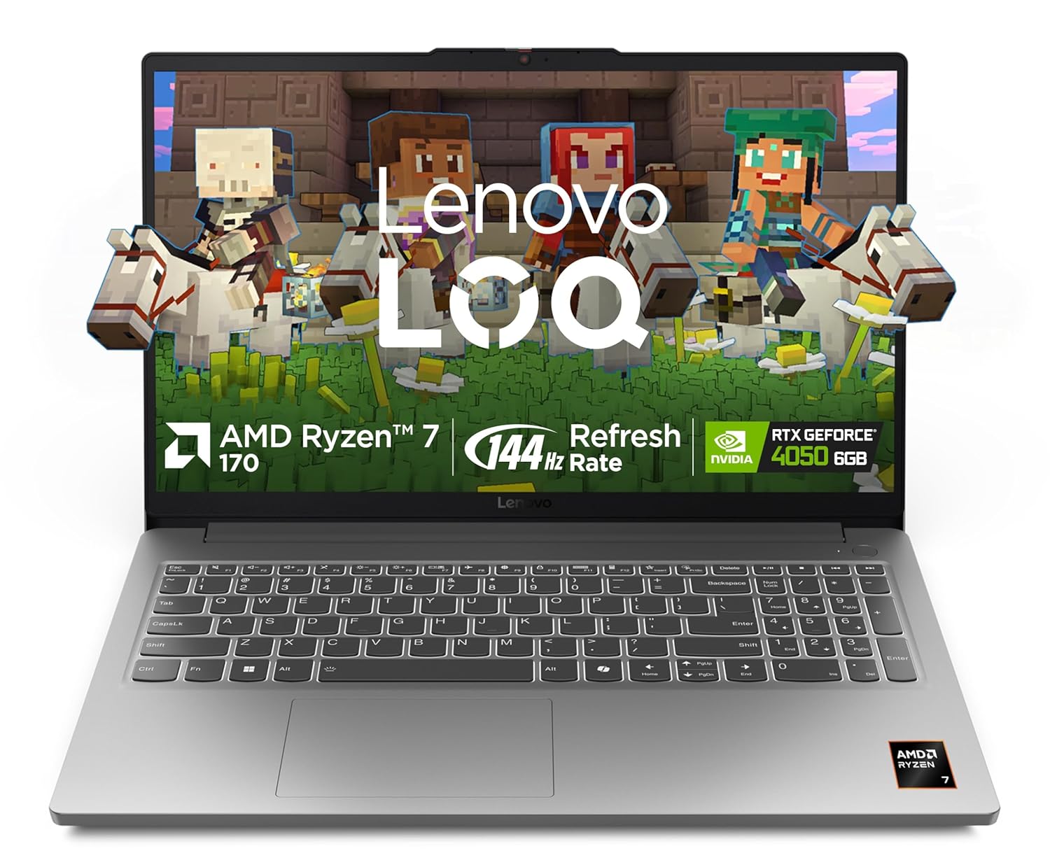 lenovo loq essential 83s000cpin gaming laptop (amd ryzen 7 170/16gb ram/512gb ssd/nvidia rtx 4050 6gb /15.6