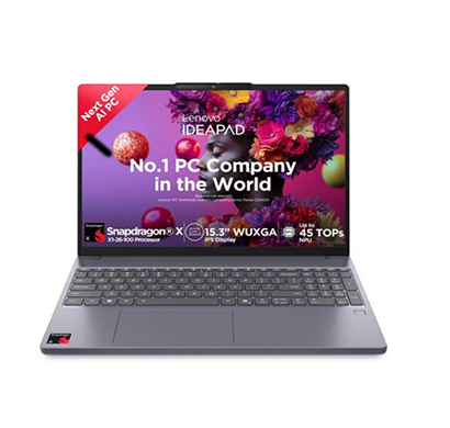 lenovo ideapad slim 3 (83n3002qin) 15q8x10 laptop (snapdragon x/ 16gb ram/ 512gb ssd/ windows 11 + ms office/ 15.3