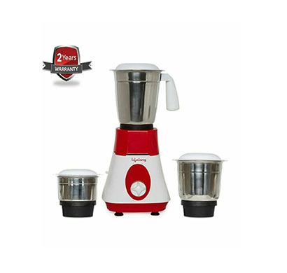 lifelong mixer grinder llmg90 super boost 500-watt 1 year warranty (weight 2.73kg, 3 jars)