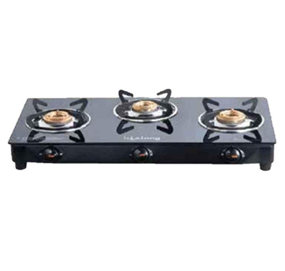 lifelong ( llgs83) 3 burners black manual ignition glass top gas stove
