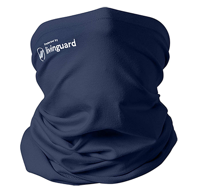livinguard tube mask lite 100% cotton, antibacterial-antiviral, reusable, washable, sustainanble. navy blue face mask ( pack of 1)