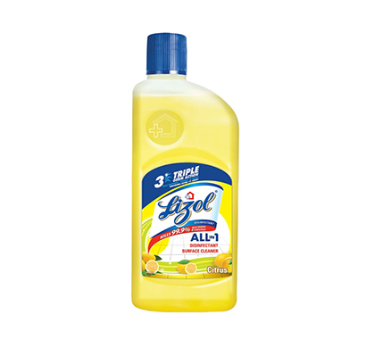 lizol disinfectant surface & floor cleaner liquid, kills 99.9% germs- 500ml (citrus)