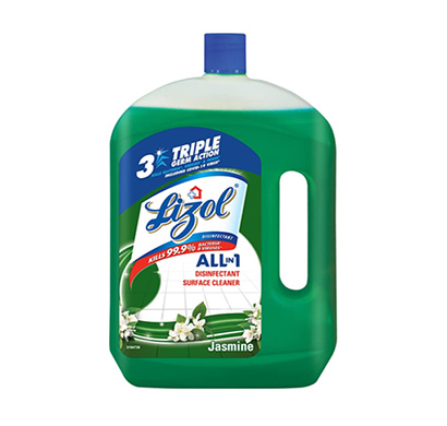 lizol disinfectant surface & floor cleaner liquid, jasmine - 2l