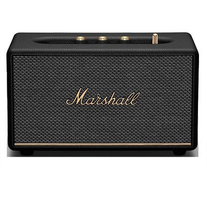 marshall acton iii wired connectivity stereo home speakers (black)
