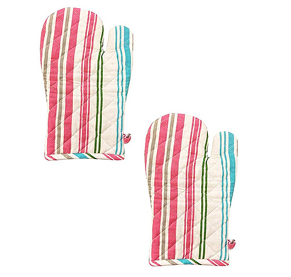 maxable oven gloves for baking and kitchen, heat resistant, thick & safe, protection of hands from hot utensils, grill, barbeque (1 pair) (multicolor)