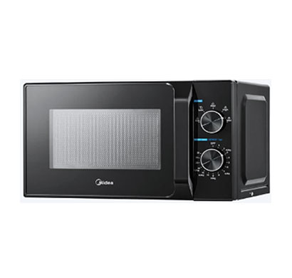 midea 20l solo microwave oven (mmo20cxammpebk, black, 5 power levels & defrost function)